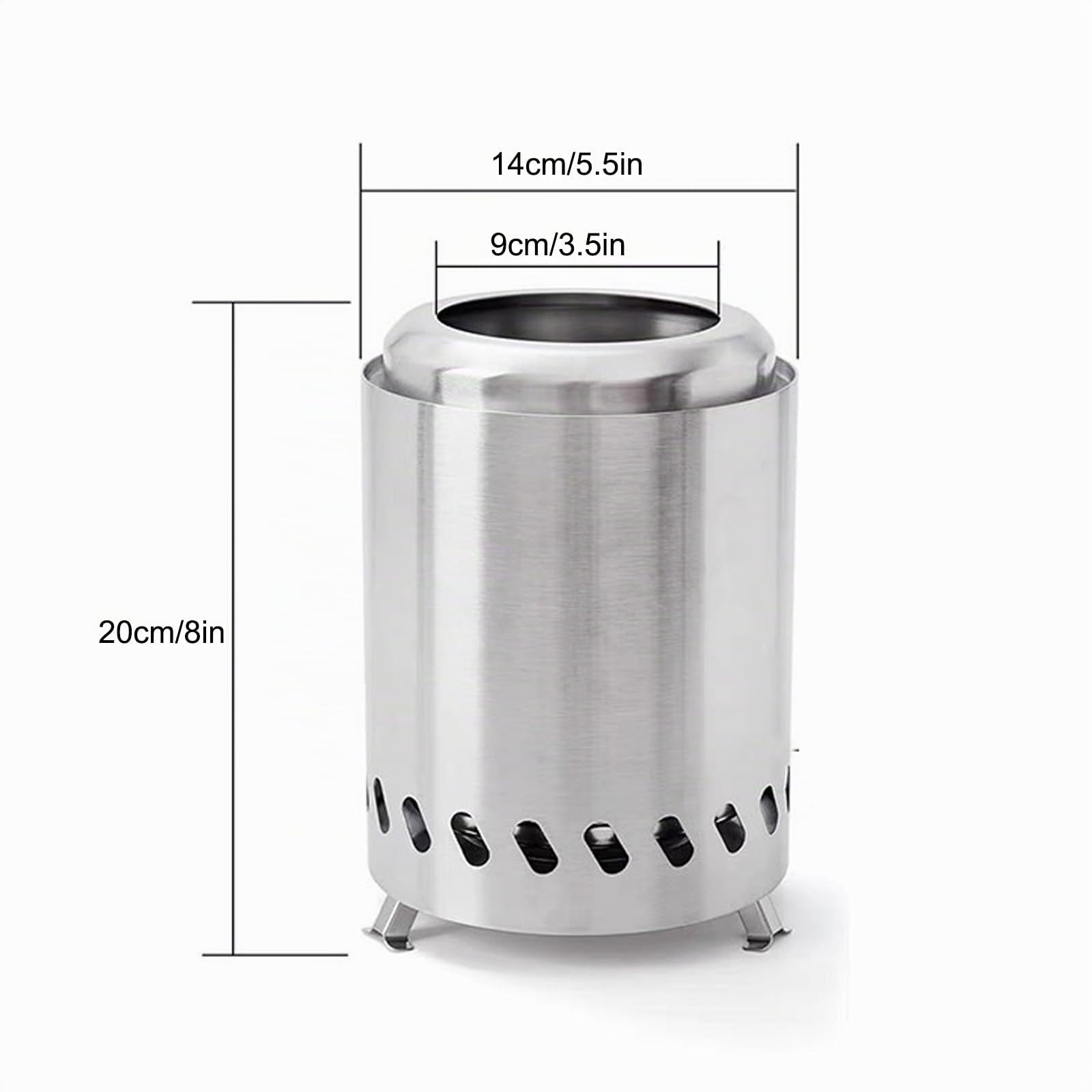 Estufa de Leña Portátil, Estufa Pellets Pequeña de Acero Inoxidable 304, Ideal para Camping, Senderismo, Supervivencia y Actividades al Aire Libre(Blue)