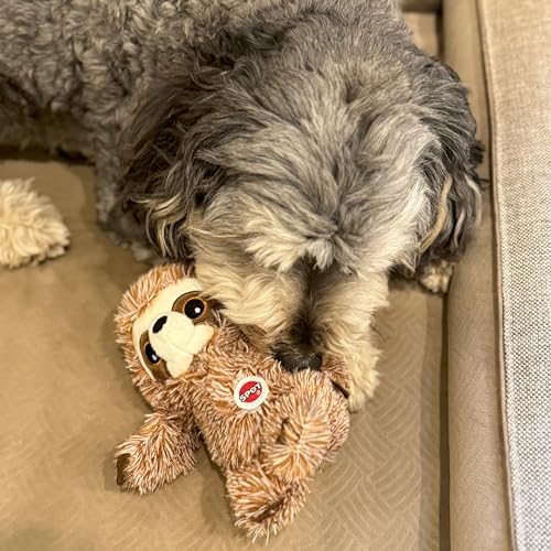 SPOT Fun Sloth Dog Toy - Soft, Stuffed, Squeaky, Plush Fabric Toy for Mini and Small Dogs and Puppies, Enrichment for Light Chewers and Cuddlers, 7in - Image 6
