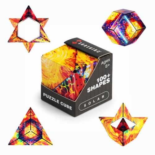 Image of Shashibo DODECA Magnetic Puzzle Cube, Sensory Fidget Toy for Adults & Kids, Stress Relief Fidget Toy for All Ages, Cool Fidget Toys for Desk, Shape Shifting Box, 100+ Possible Shapes