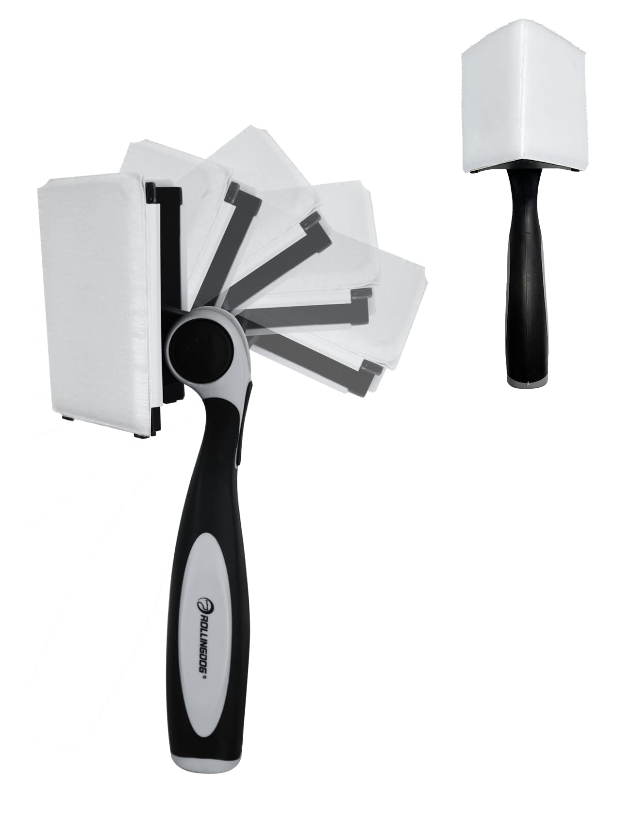 ROLLINGDOG 2.5" Paint Edger - Paint Pad for Corner with Adjustable Handle Angle to 5 Position, for Edge Painting and Triming