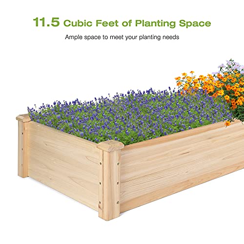 Woodenraisedgardenbed82ftoutdoorgardenboxforvegetableflowerherbinpatiobalconybackyard Urban Country Home Decor Wooden raised garden bed 82 ft outdoor garden box for vegetable flower herb in patio balcony backyard urban country home decor