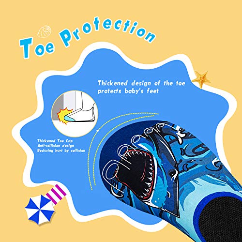 Watelves Kids Water Shoes Girls Boys Toddler Non-Slip Quick Dry Aqua Socks For Beach Swim Walking (Big Shark, 32/33) #TOP3