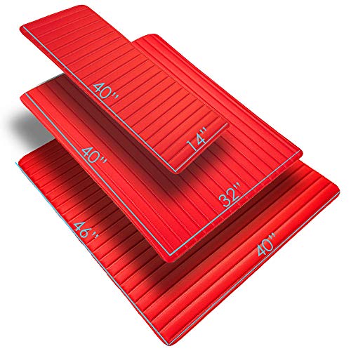 Image of FH Group F16500RED-32 Deluxe Heavy Duty Faux Leather Flat Stripe Multi-Purpose Red Automotive Cargo Liner fits most Cars, SUVs, and Trucks, 32 inches