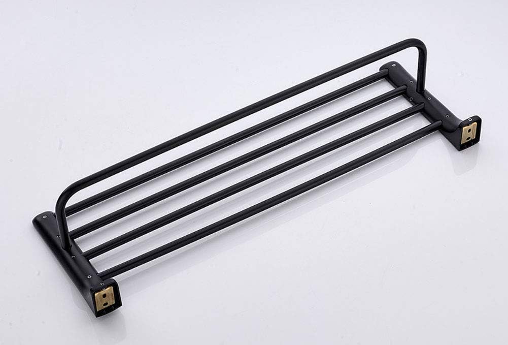 タオルラック タオルラック、 ブラックステンレスタオルラック