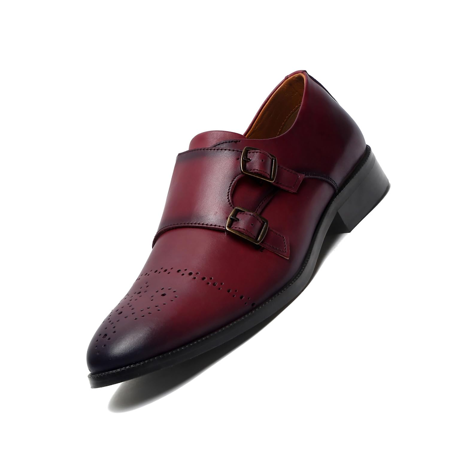 LOUIS STITCH Formal Shoes for Men | Italian Leather Double Monk Strap Handcrafted Shoes | Stylish Lace-Up Business, Formal, Shoes | Dual Tone Rosewood| UK Size 7 (EUDM-RW) (B0C6TXTMZF) Amazon Price History, Amazon Price Tracker