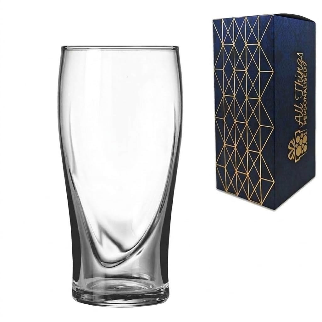 Official Gravity Guinness Pint Glass, Engraved with Any Message, Personalise for Any Occasion, Gift Boxed, Holds Up to 20oz/570ml