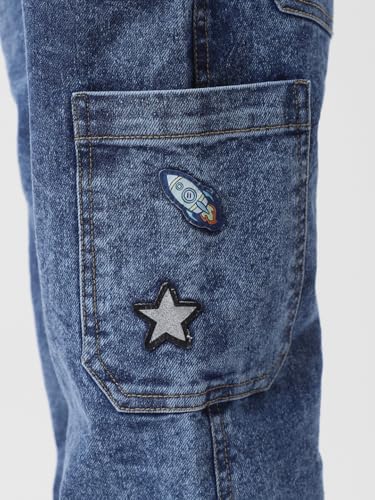 Image of Nautinati Boys Cotton Denim Jeans with Value-Added Detailing | Age 2-10 Years