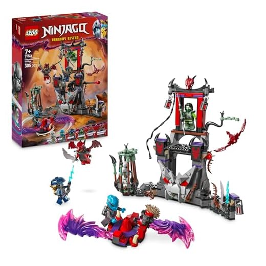 LEGO Ninjago Aldea de la Tormenta Dragónida Juego de Combate, Kit de construcción con 6 Minifiguras y un Spinner, Regalo de cumpleaños para niños y niñas de 7 años o más 71841