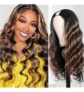V Part Wig Human Hair Body Wave Glueless No Leave Out Upgrade 20 Inch U Part Wigs Human Hair Clip...