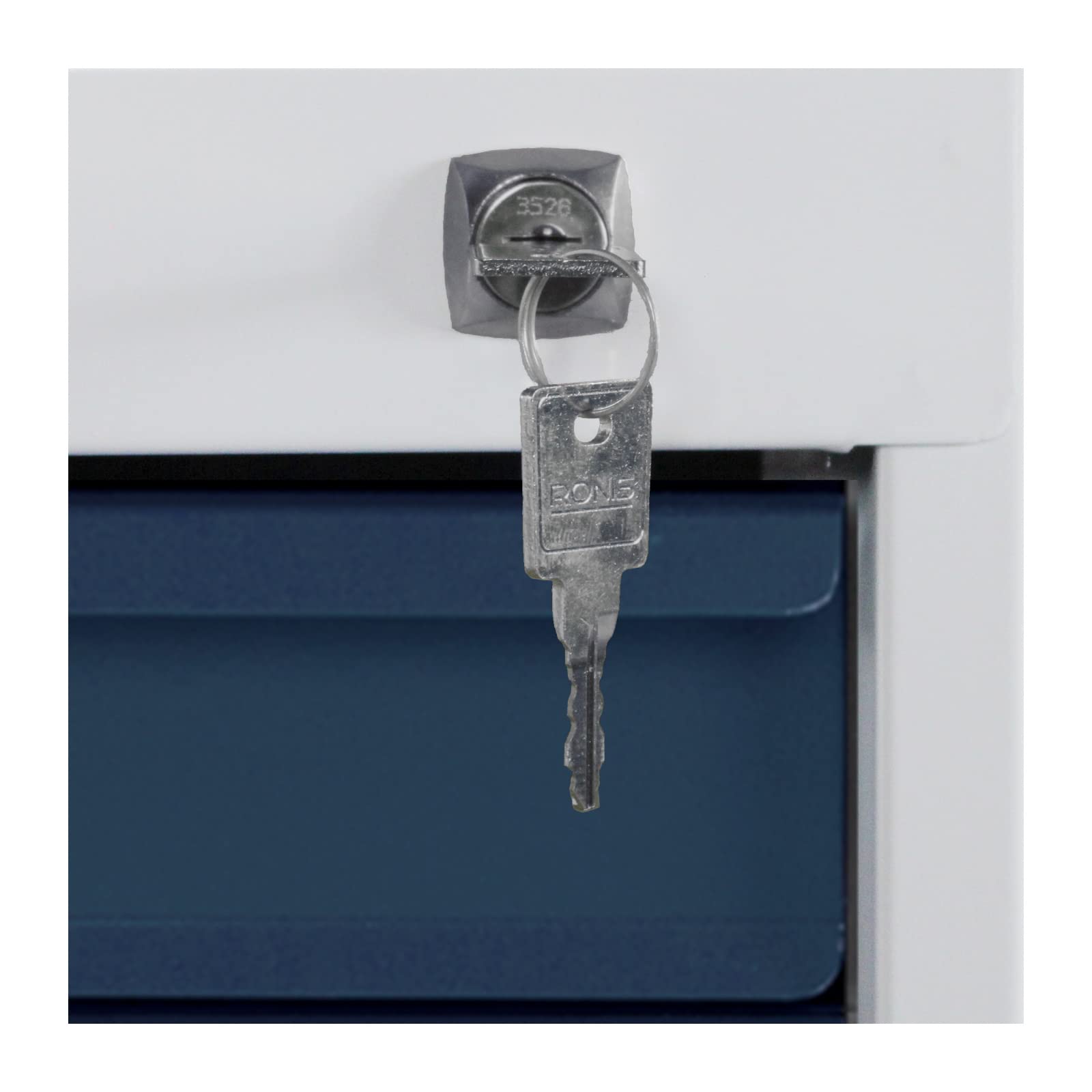 ADB - Banco da lavoro, tavolo da lavoro, tavolo da lavoro, tavolo da lavoro, 6 cassetti, 1 porta, 1700 x 600 x 840 mm, max. 500 kg