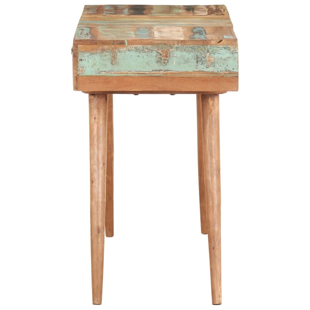vidaXL Toaletka z lustrem, 112x45x76 cm, lite drewno z odzysku