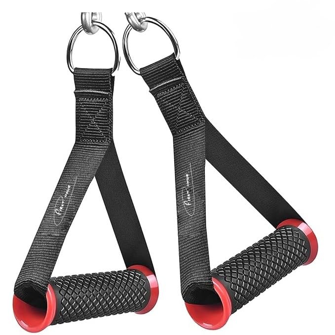 FIRST CHOICE Heavy Duty Handles with Solid ABS Cores and Welded D-Rings for Gym Machine, Resistance Band, Cable Machines, Yoga Exercise Workout Gym Resistance Training (1 Pair) (Red) (B0D2HMVVYH) Amazon Price History, Amazon Price Tracker