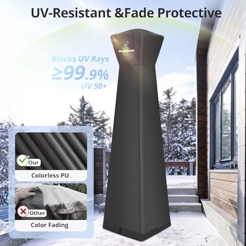 image for QH.HOME Pyramid Patio Heater Covers, [2026 Upgraded Tear-Resistant Fab
