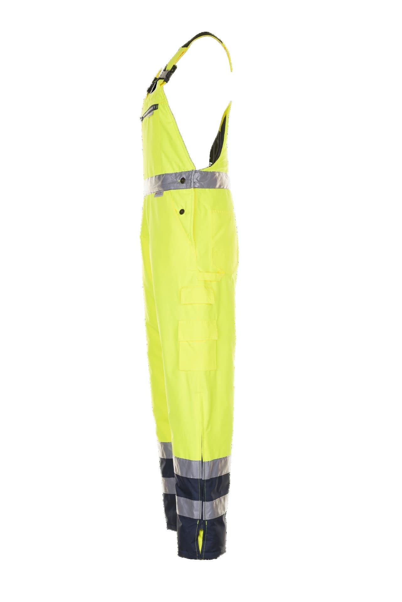 Planam 2087068 Warnschutz Winterlatzhose, Gelb/Marine, Größe 4XL