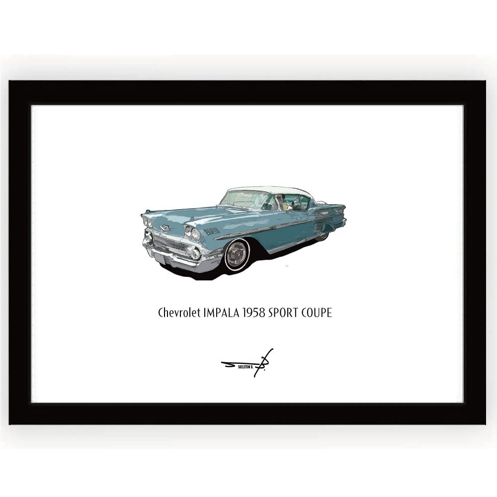 Amazon.co.jp: ポスター ビンテージカーポップアート アメ車 A4