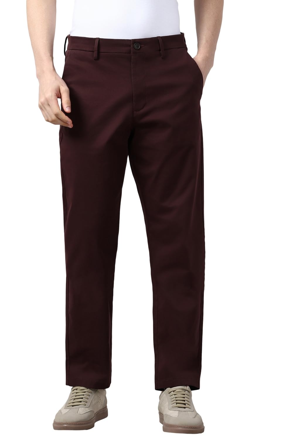 peter england Men's Regular Casual Pants (PCTFTRXPF60283_Brown-picture-26