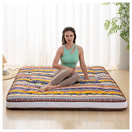 Dr.Futon Japanese Floor Futon Mattress Extra Thick Folding Roll Up Bed Topper Mat for Guest,Lounger and Tavel