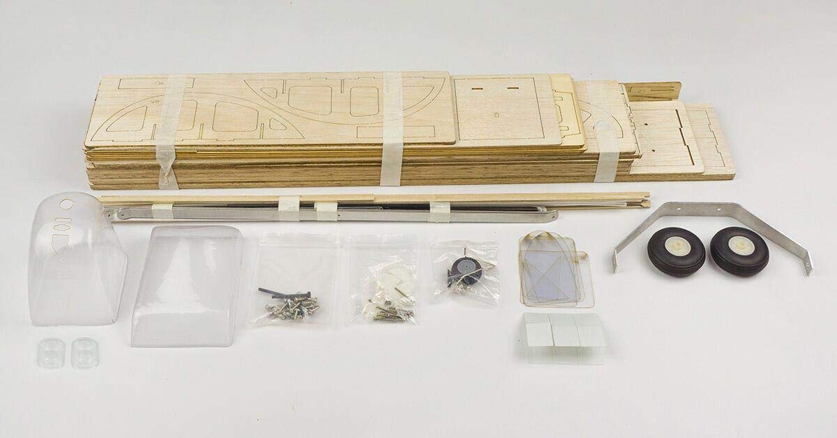 Torcster 213461 Piper J-3 1200mm Holzbaukasten Modellflugzeug für RC Bausatz DIY, gelaserte Balsa Sperrholz Holz Bauteile Holzmodell Flugzeug