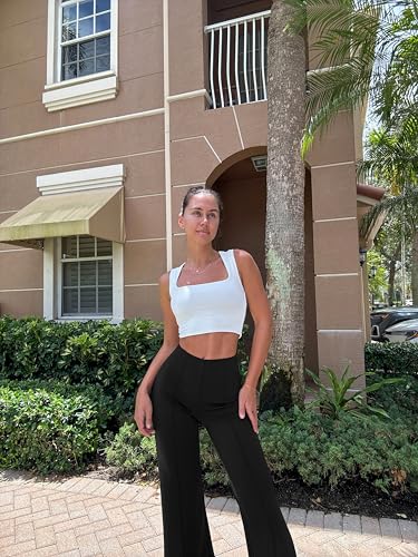 OQQ Women Wide Leg Pants High Waist Casual Pants Fall Clothes Outfits2