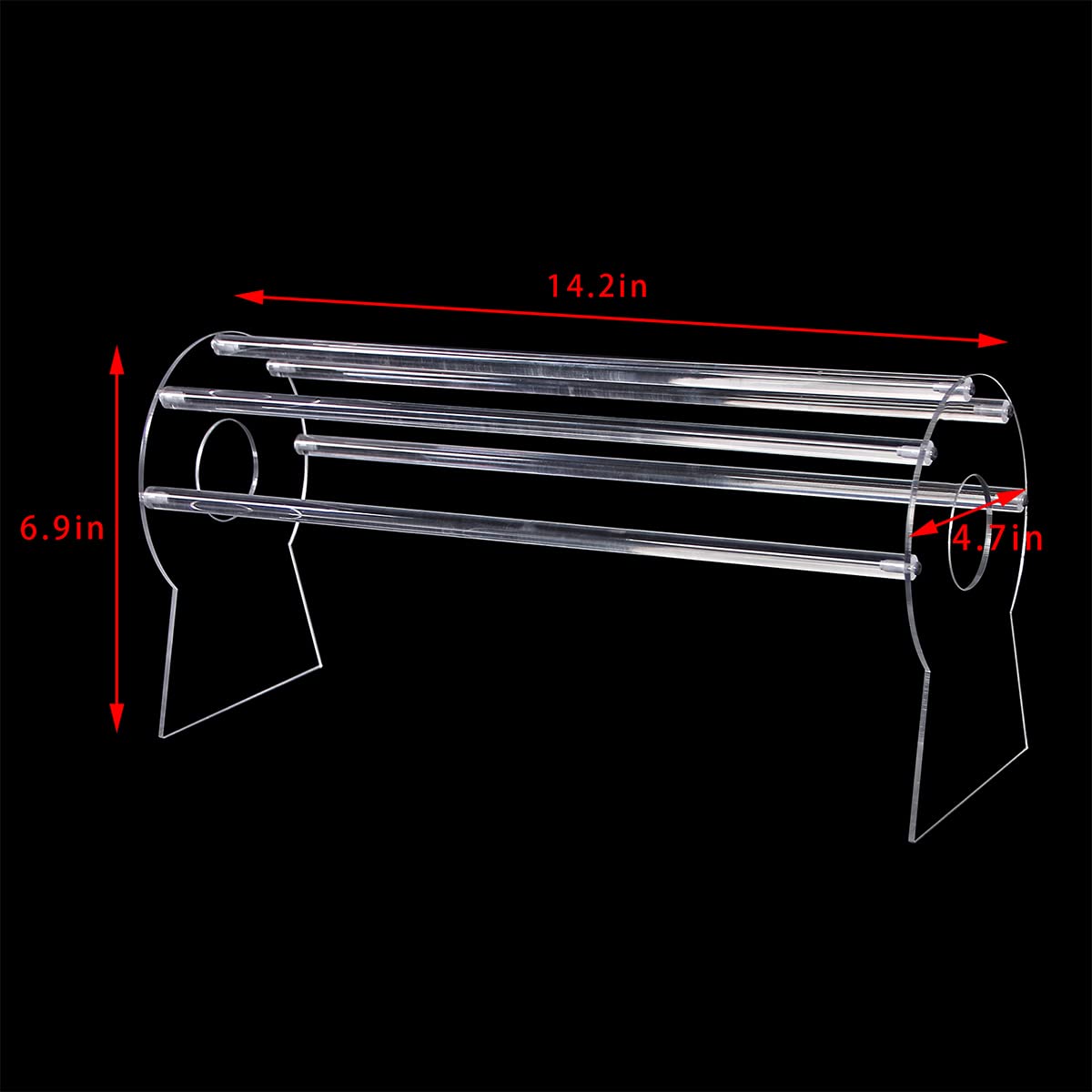 Pangkeep Supporto per fascia in acrilico trasparente per ragazze, 36,6 cm