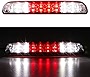 For Ford Explorer/F-250 F-350 Super Duty/Ranger/Mazda B series 3rd Third Brake Cargo Light Center High Mount Dual Row LED Lamp Tail Light Electroplating Housing (Red)