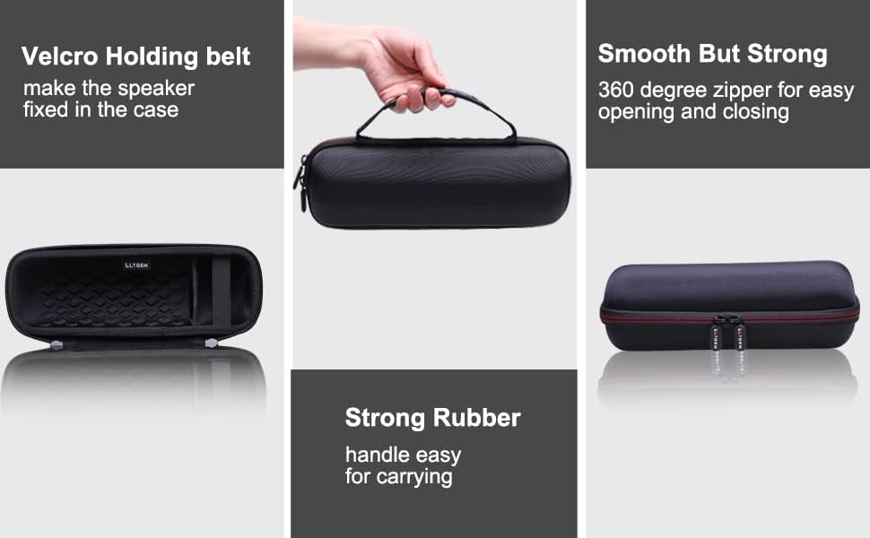 Miniatura 5 de LTGEM EVA Estuche de transporte duro para JBL FLIP 5 Altavoz Bluetooth portátil impermeable - Gris