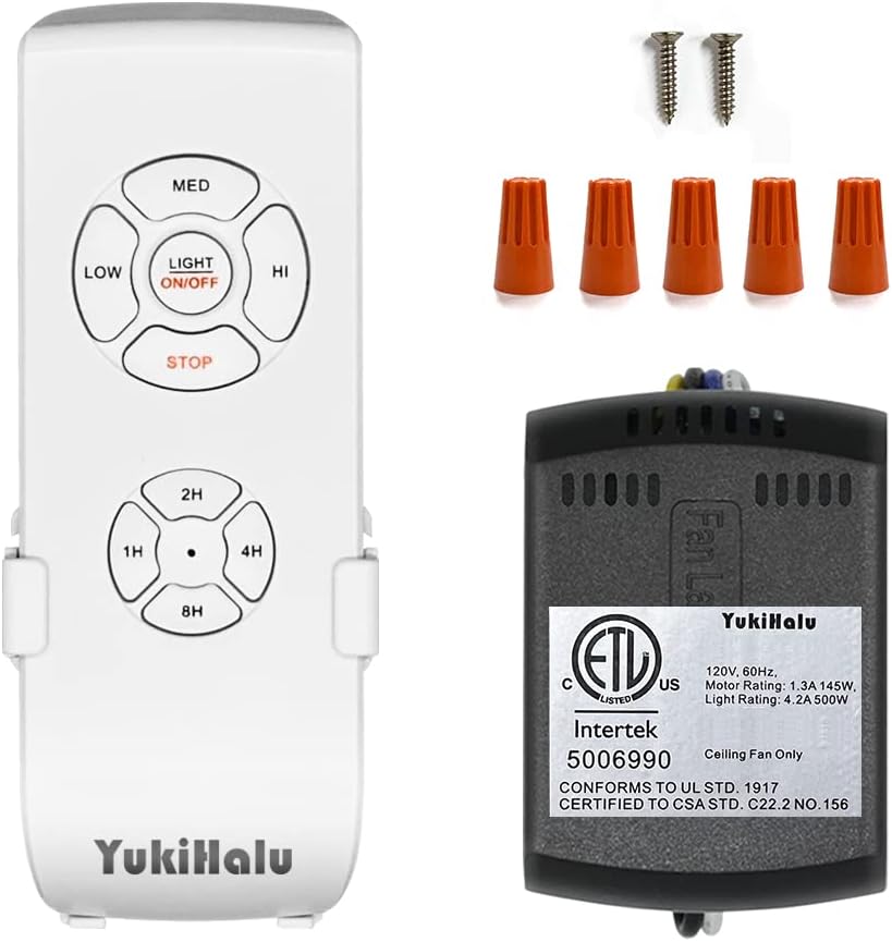 YUKIHALU Universal Ceiling Fan Remote Control Kit Amazon.ae Lighting