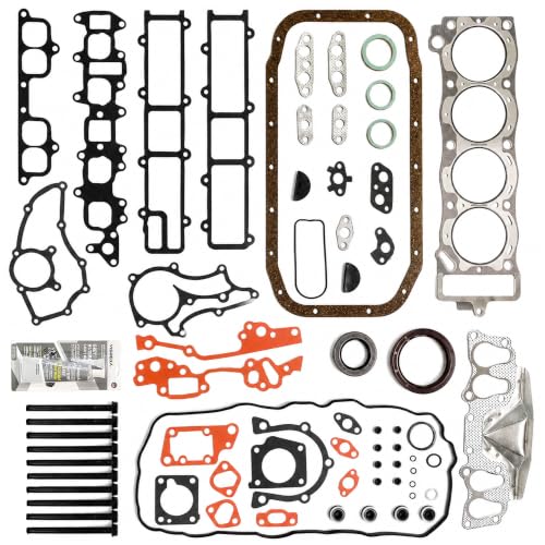 Image of Partsflow Engine Head Gasket Set W / 10 Head Bolts Compatible with Toyota 4RUNNER 1985-1995, CELICA 1985, Pickup 1985-1995 2.4L SOHC L4 8V, ENG.Code 22RE, 22REC ES71178 HS26185PT-2