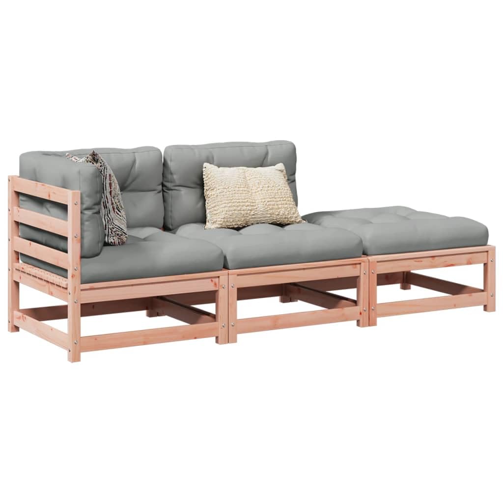 Salon de jardin Solivagant en bois de Douglas pour terrasse fleurie