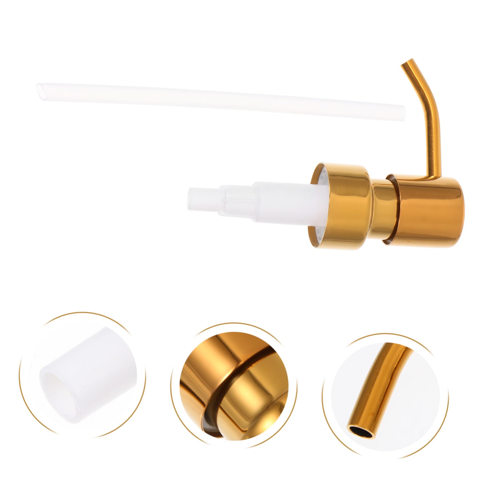 Zerodeko 6pezzi Pompa Dispenser Acciaio Inossidabile Per Bottiglie Di Lozione e Sapone Testa Di Ricambio Elegante Per Cucina e Bagno Facile Installazione e Uso Pratico