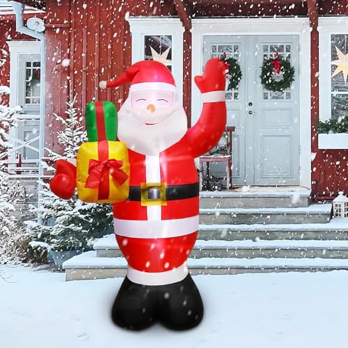 Aufblasbarer XXL Weihnachtsmann 150cm LED-Licht Dauergebläse Innen-...