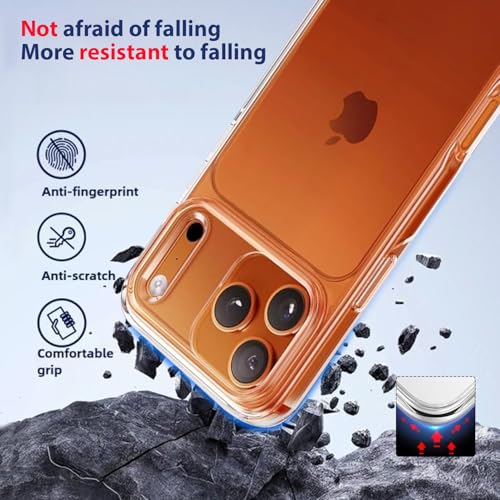 Image of KACA Clear Back Cover Case for Apple iPhone 17 Pro |Case for iPhone 17 Pro|Shockproof Bumper TPU Protective Design|Apple iPhone 17 Pro Back Cover- Transparent