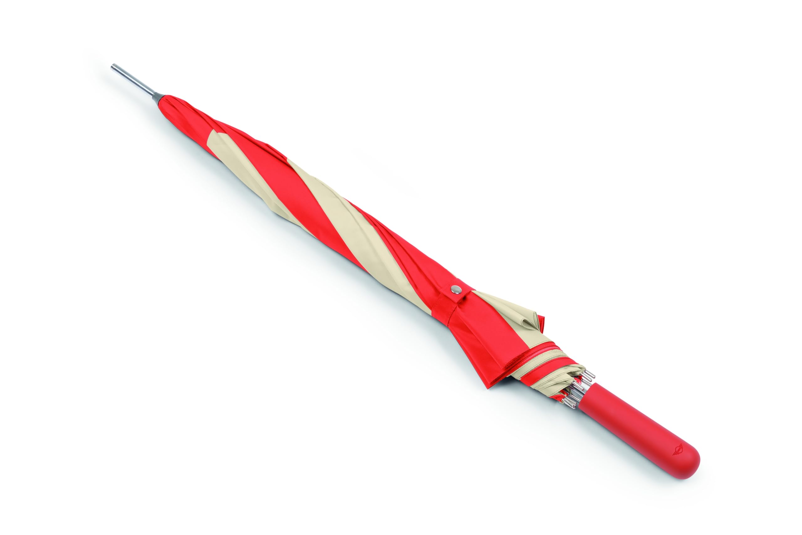 Mini Silver/Red Genuine Umbrella Walking Stick Car Face Detail Vibrant Rebel
