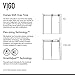 VIGO Elan 56 to 60 in. W x 74 in. H Frameless Sliding Shower Door in Matte Black with 3/8 in. (10 mm) Clear Glass-VG6041MBCL6074