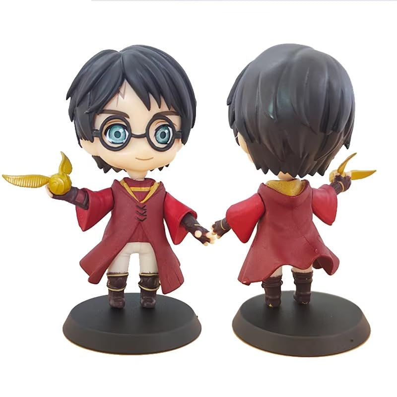 Image of Harry Potter 5 Pc Action Figure Set - Special Edition Collectible Figures with Pet | Dashboard Toy, Cake Topper, Desk & Study Table Decoration | Gift for Kids & Fans (Harry Set of 5)