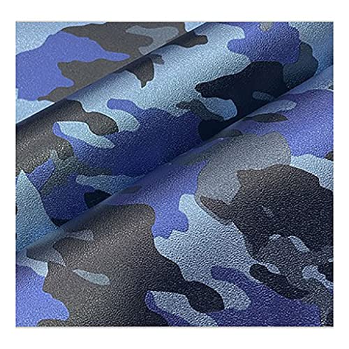 Tissu camouflage au mètre bleu satiné 1.38x2m pour loisirs créatifs
