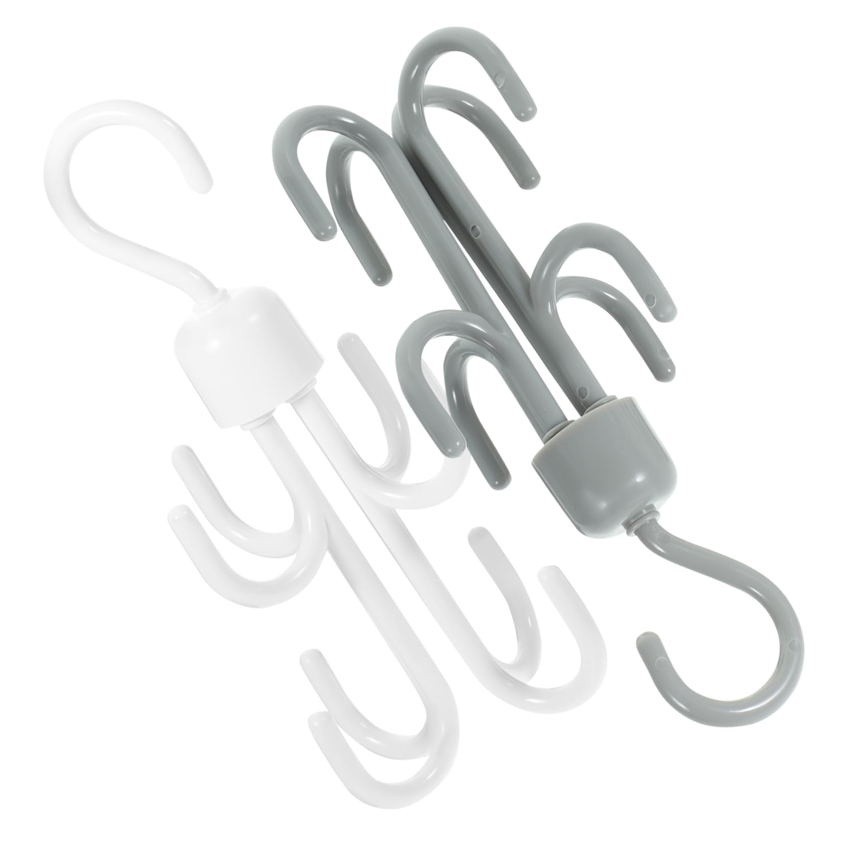 Ciieeo Organizador De Cinturones Percha Colgante para Armarios Soporte De Cinturones De Plástico Espacio Accesorio para Closet 2 Piezas X 4