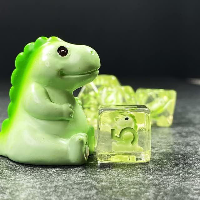 Sage's Portal Animal Familiars Resin DND Dice Set Polyhedral Dice Set for Dungeons and Dragons RPG Pathfinder Tabletop TTRPG (Baby Dragon)