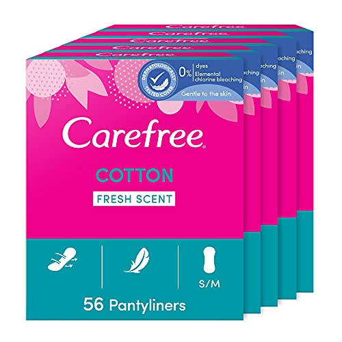 Carefree Salvaslip in cotone fresco profumato, confezione da 5 = 280 salvaslip