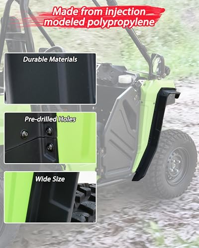 Image of SAUTVS Front Fender Flares Compatible with Honda Pioneer 520 2021-2026 / Pioneer 500 2015-2023 Accessories, Front Mud Guards Mud Flaps, Easy Installation, Full Protection