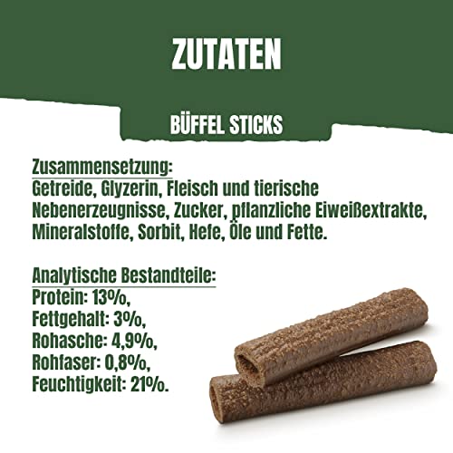 Adventuros Hundesnack Sticks, mit wildem Büffelgeschmack, 6er Pack (6 x 120 g)