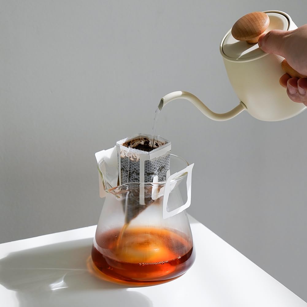 watchget Server da caffè in vetro, 300 ml, caraffa da versare sopra il caffè, resistente al calore, trasparente