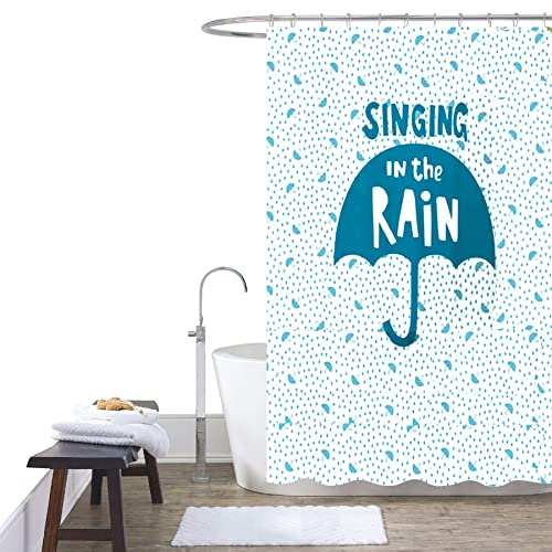 BOD HOME, Cortina de Ducha Impermeable, Cortina para Baño, Bañera, 1 Pieza, Plástico EVA, 12 Anillas, Impermeable, Accesorio para Hogar de Fácil Cuidado e Instalación, 180 x 180cm Cover