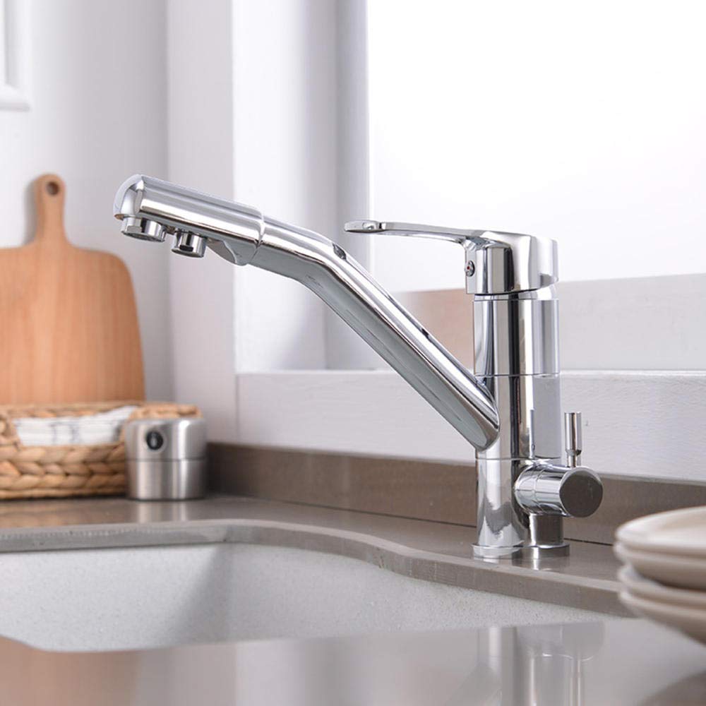 GLETSF Matte Black Kitchen Faucet Water Filter Purifier With Dual Sprayer Easy Install Drinking Water Tap Sink Mixer For Home Use,Type A-matte Black,