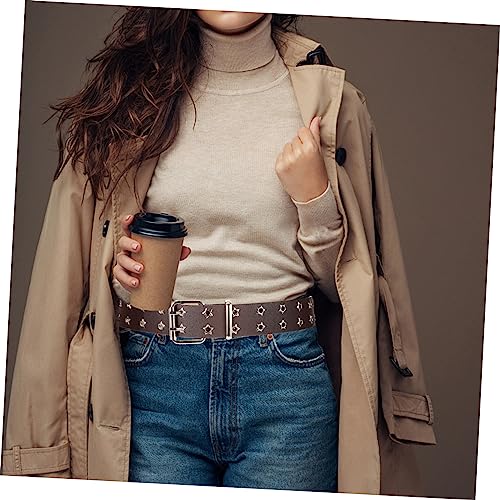 Punk Style PU Belt for Men and Women Ring Design Versatile Fashion Accessory for Jeans Parties and Everyday Wear for4