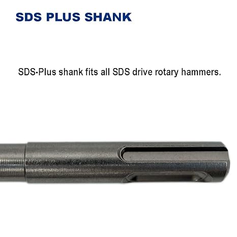 1/2-Inch Carbide-Tipped SDS-Plus Rotary Hammer Drill Bit for Concrete, Brick, Stone, Pack of 6