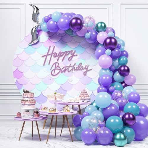 Image of TONIFUL Happy Birthday Sign for Backdrop - Glitter Purple Felt Banner - Includes Dot Glue - Perfect for Birthday Party Backdrop,Wall Decor,Balloon Arch,Photo Background