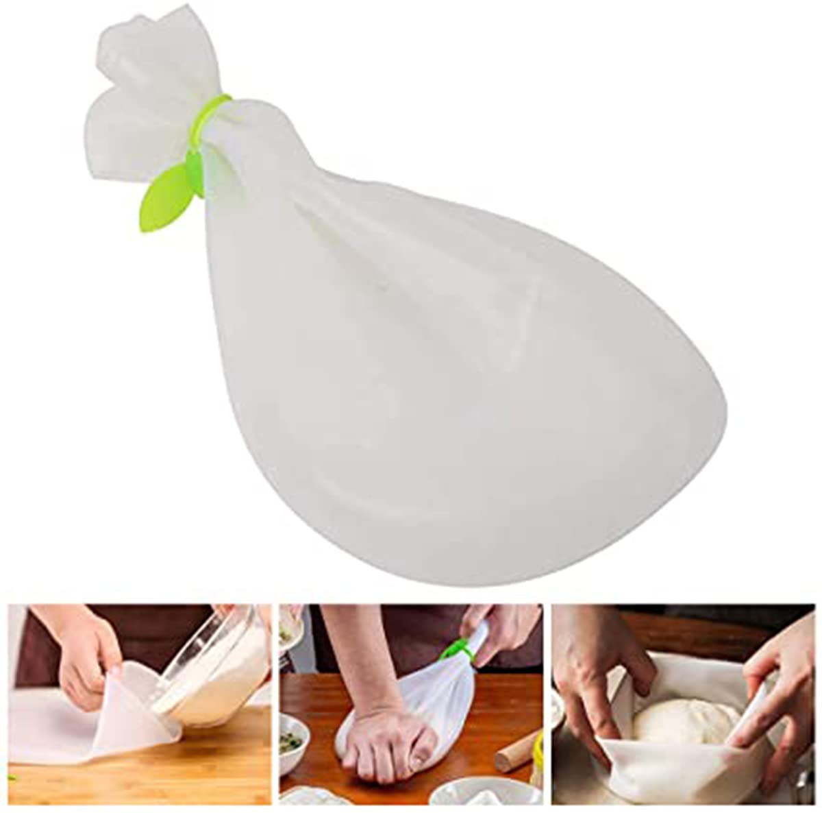 KASTWAVE Silicone Kneading Dough Bag for Kitchen Tool, Versatile Dough Mixer for Bread, Pastry, Pizza & Tortilla, Premium Silicone Bakeware, Multifunctional Food Storage Container Cooking Tool