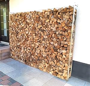 NAMOR Edelstahl Kaminholzregal Holzstapelhilfe (400x200cm)