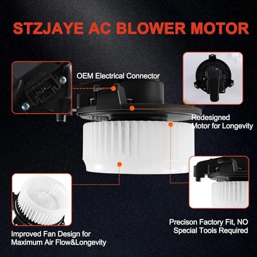 Image of 700215 AC Heater Blower Motor Front HVAC Motor Fan Compatible with 08-17 for Toyota for Camry Avalon /Tundra /4Runner /Highlander, 07-18 for Lexus ES350, 14-18 for Journey 87103-60400 87103-0E040